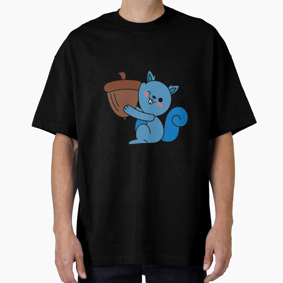 Cute Animal Squirrel With Acorn In Blue by SoireeCustom