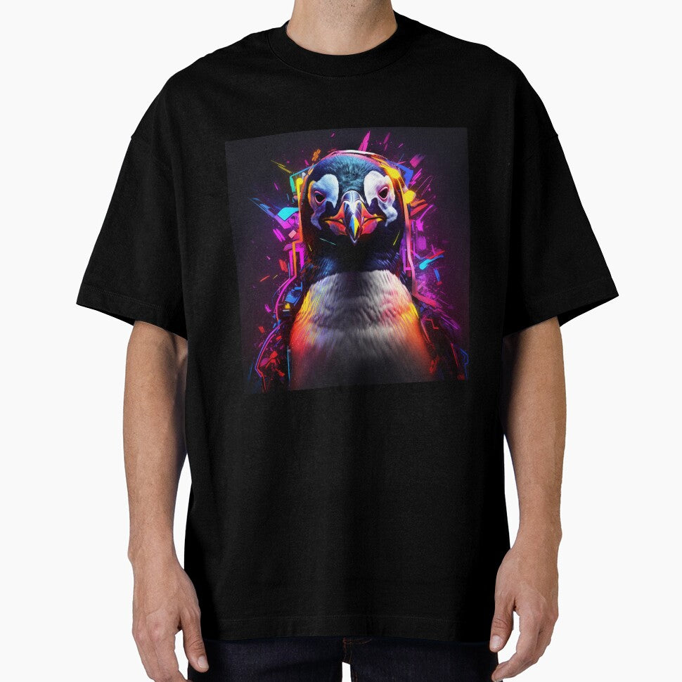 Penguin Neon Pop Art 3 by AstroRisq