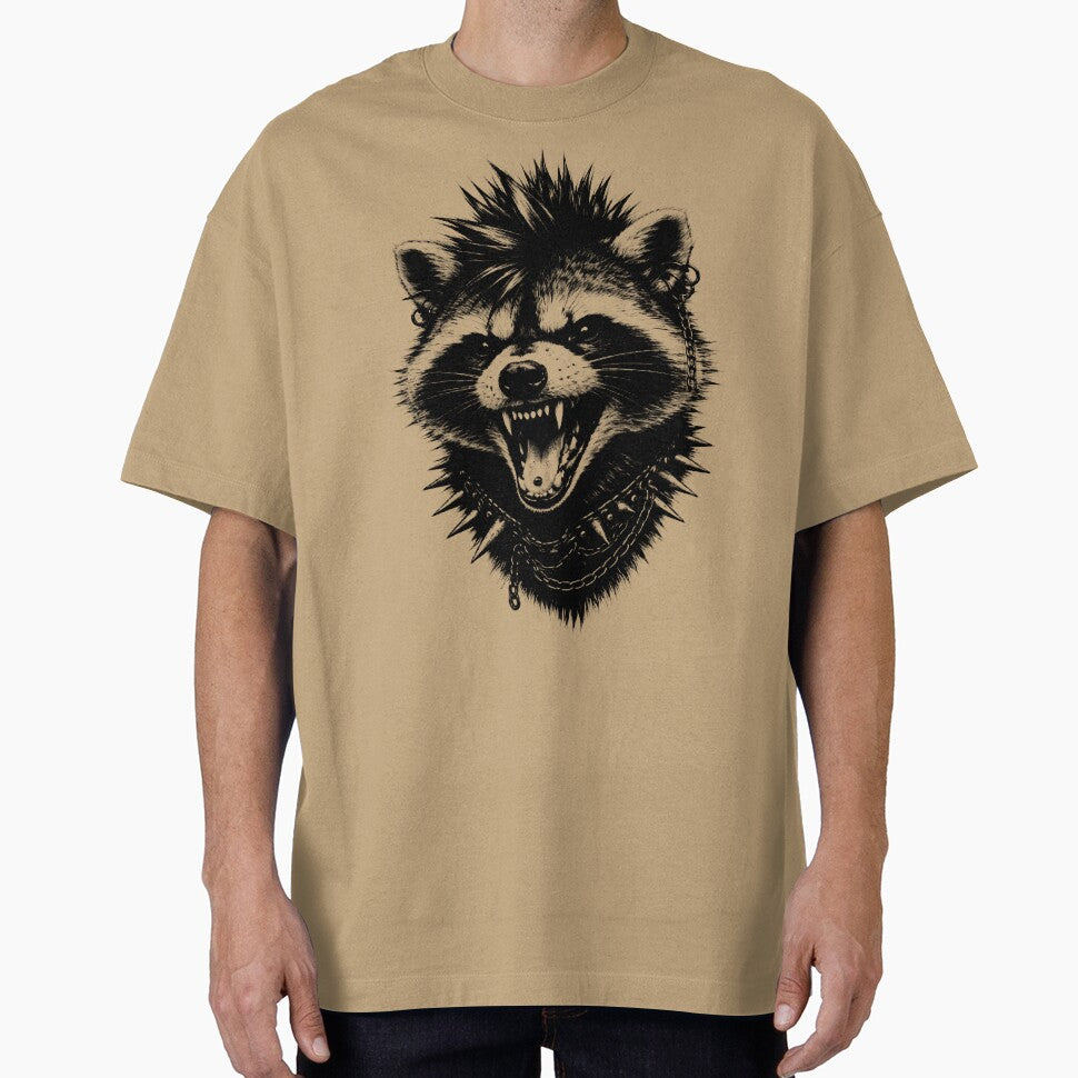 Punk Raccoon Trash Panda Punk Rock Animal Art by Eh Plus Designs