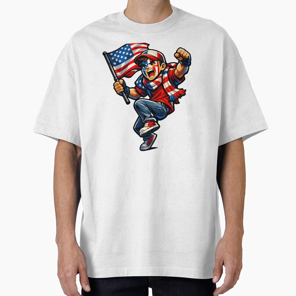 USA World Cup 2026 Super Fan – Patriotic Soccer Supporter Illustration by MirAgency