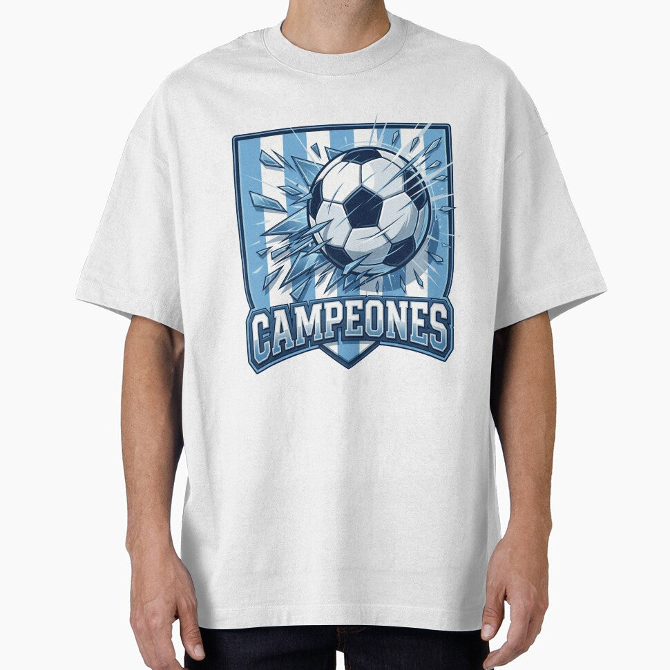 Soccer and football Champions, Campeones T shirt Argentina color by Nirozima