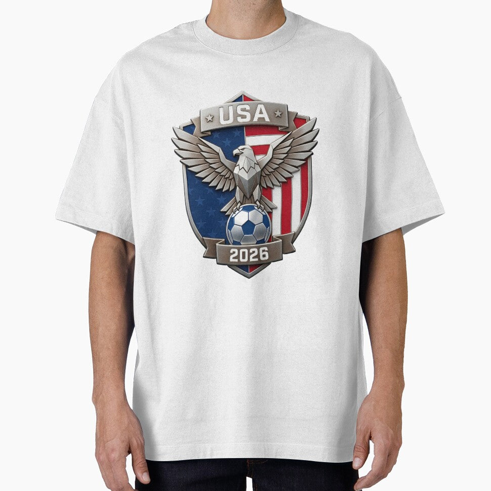 USA Soccer Eagle Crest 2026 World Cup Football Shield by laughingshirts