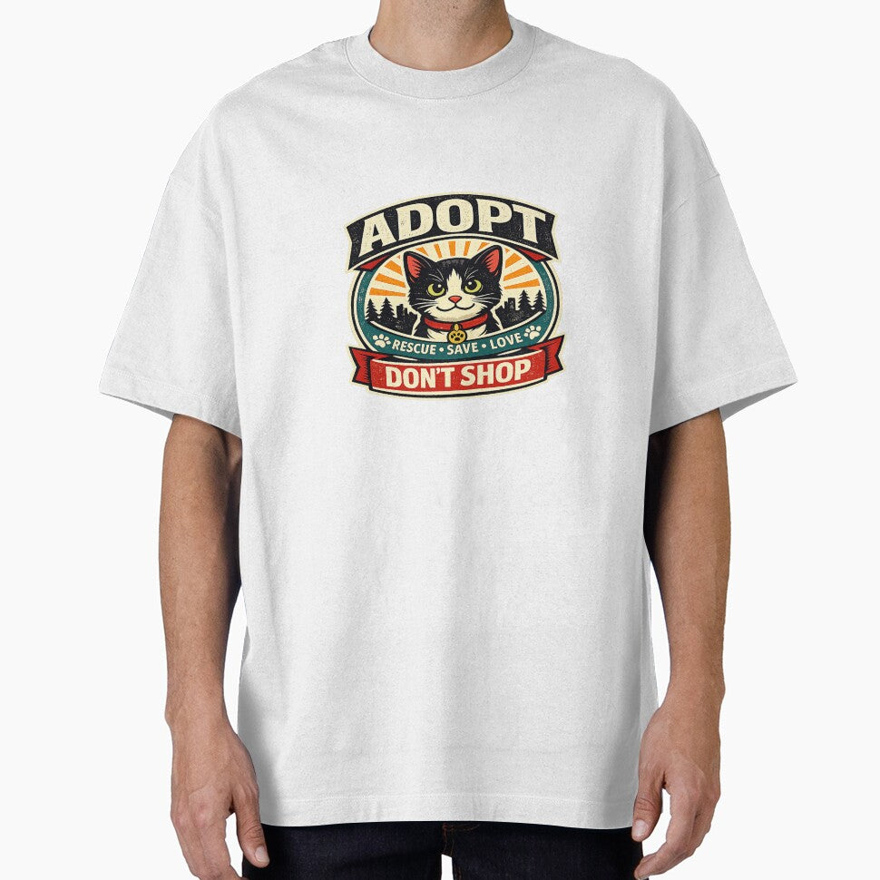 Adopt Don't Shop Cat – Vintage Animal Welfare Design by Hawx14