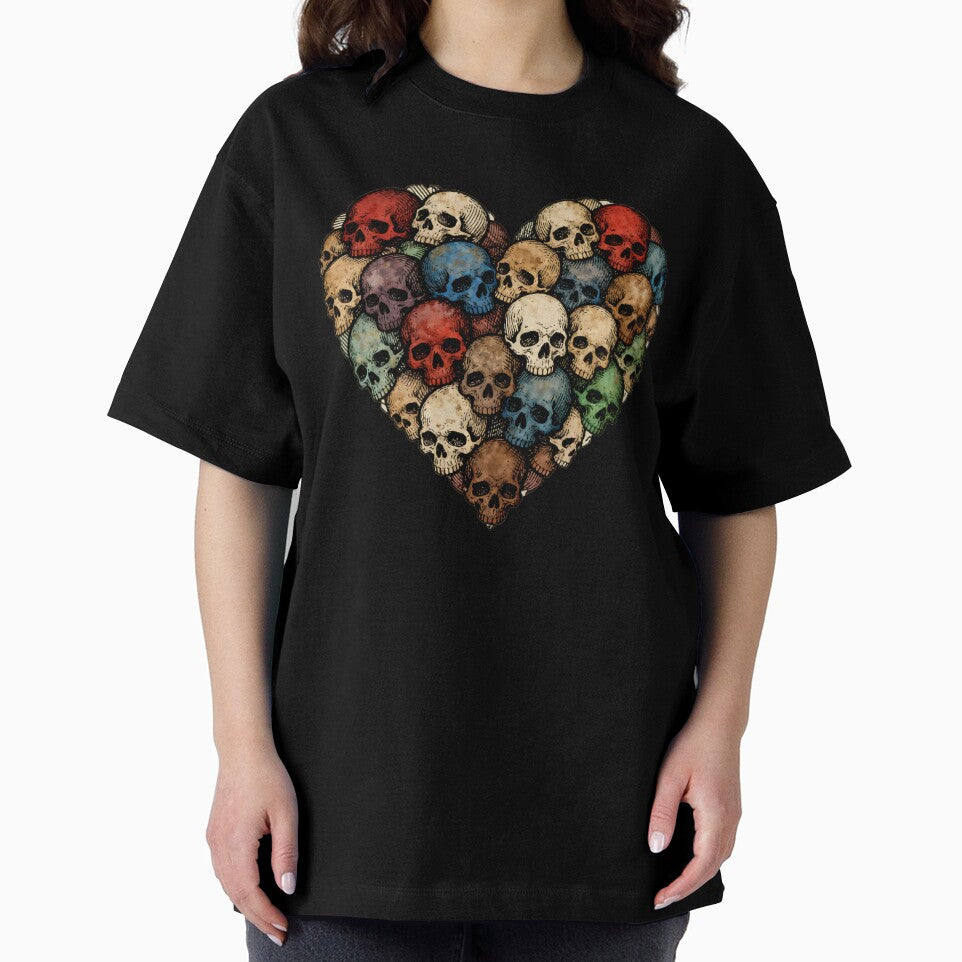 Vintage Gothic Skull Heart by Deviant Logic Design