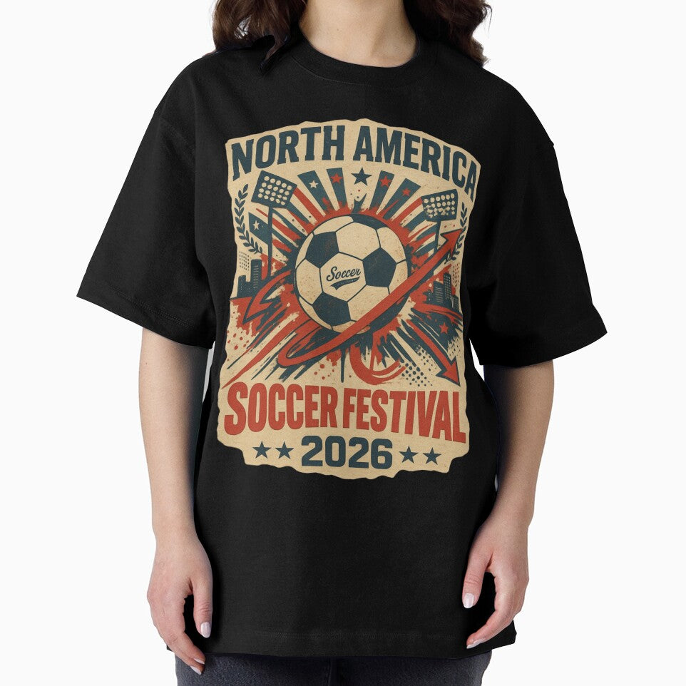 North America Soccer Festival 2026 Vintage Retro Sports Design by MeowTouch Art