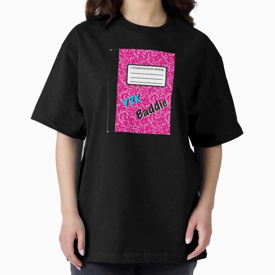 Y2K Baddie Blue and Pink Composition Book Sticker Year 2000 Baddie Sticker by OneCatShop