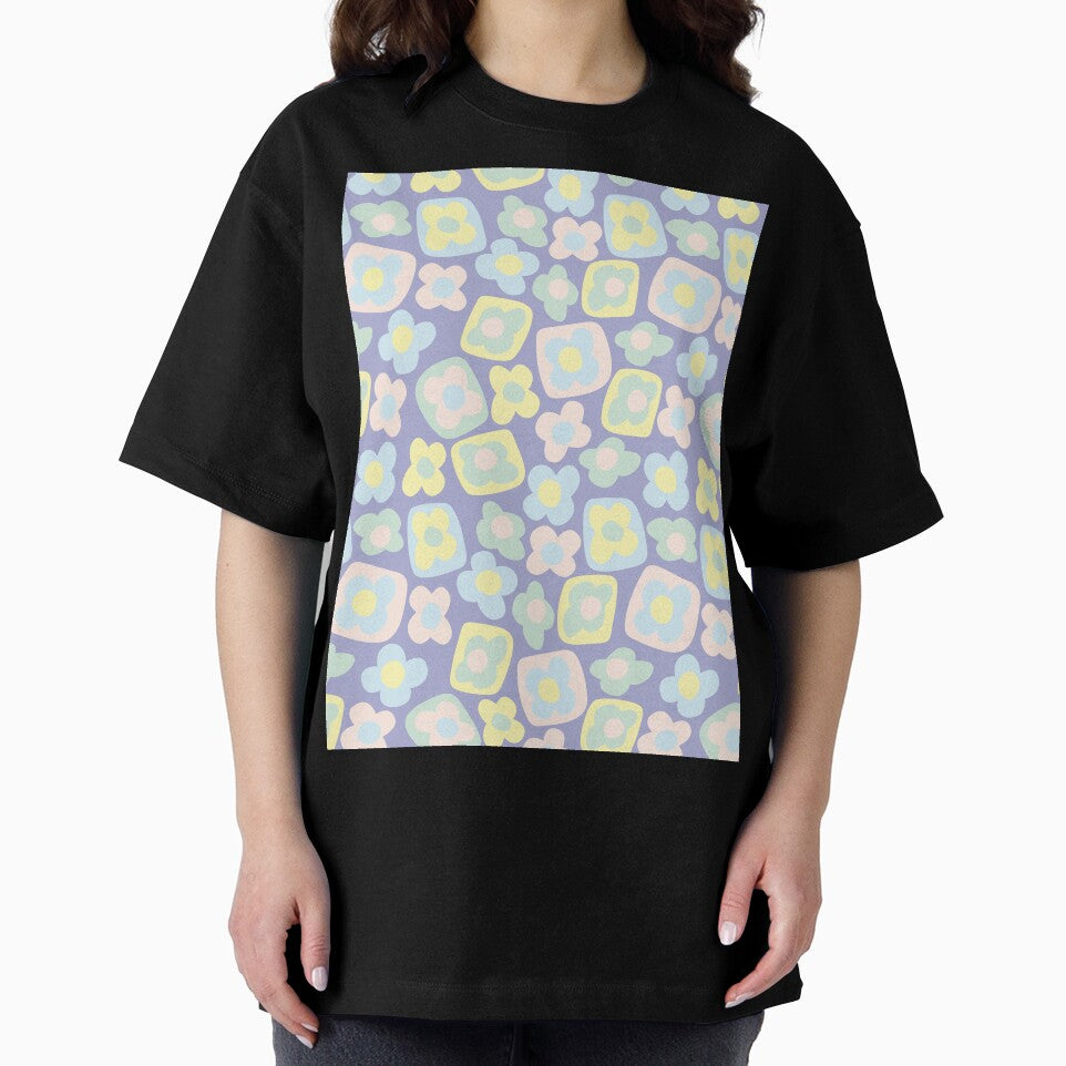 BOHO BOXY MODERN FLOWER PASTEL PURPLE by blomastudios