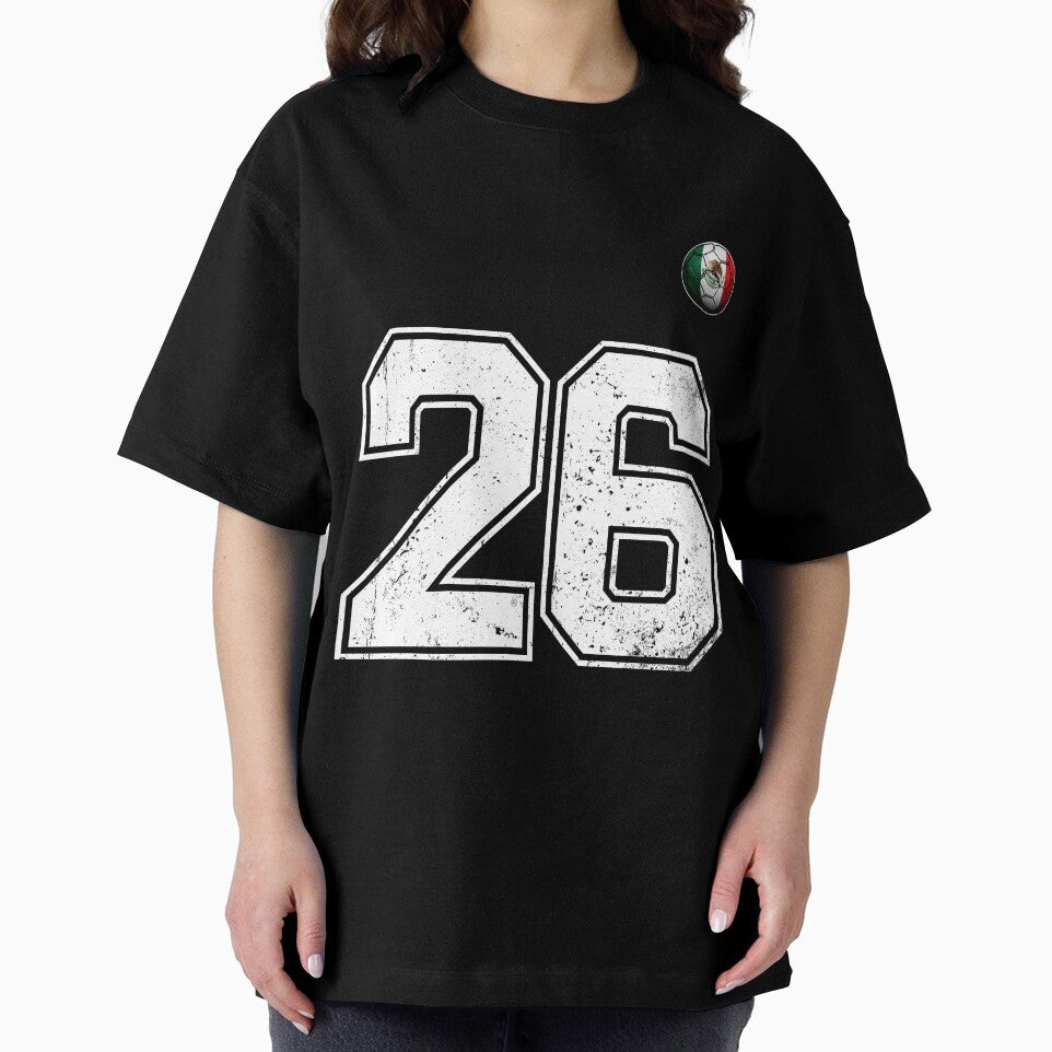 Number 26 Mexico Flag Football Fan by BernoNickel
