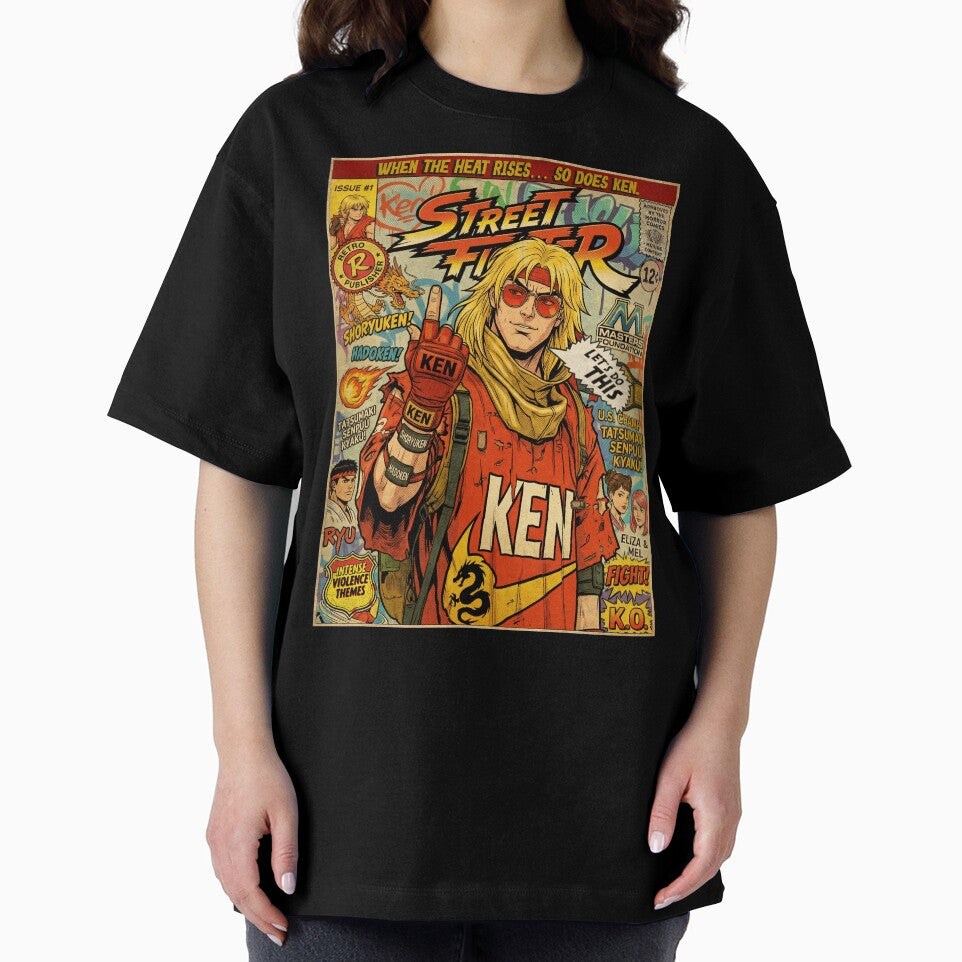 Street Fighter Ken Masters Retro Vintage Comic Cover Art by Back2Collage