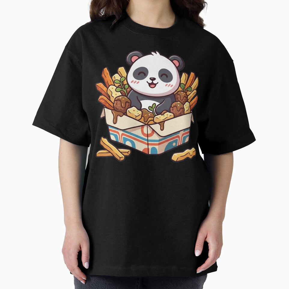 Cute Panda Fast Food Lover – Kawaii Fries & Snack Box Cartoon Design by snaperos
