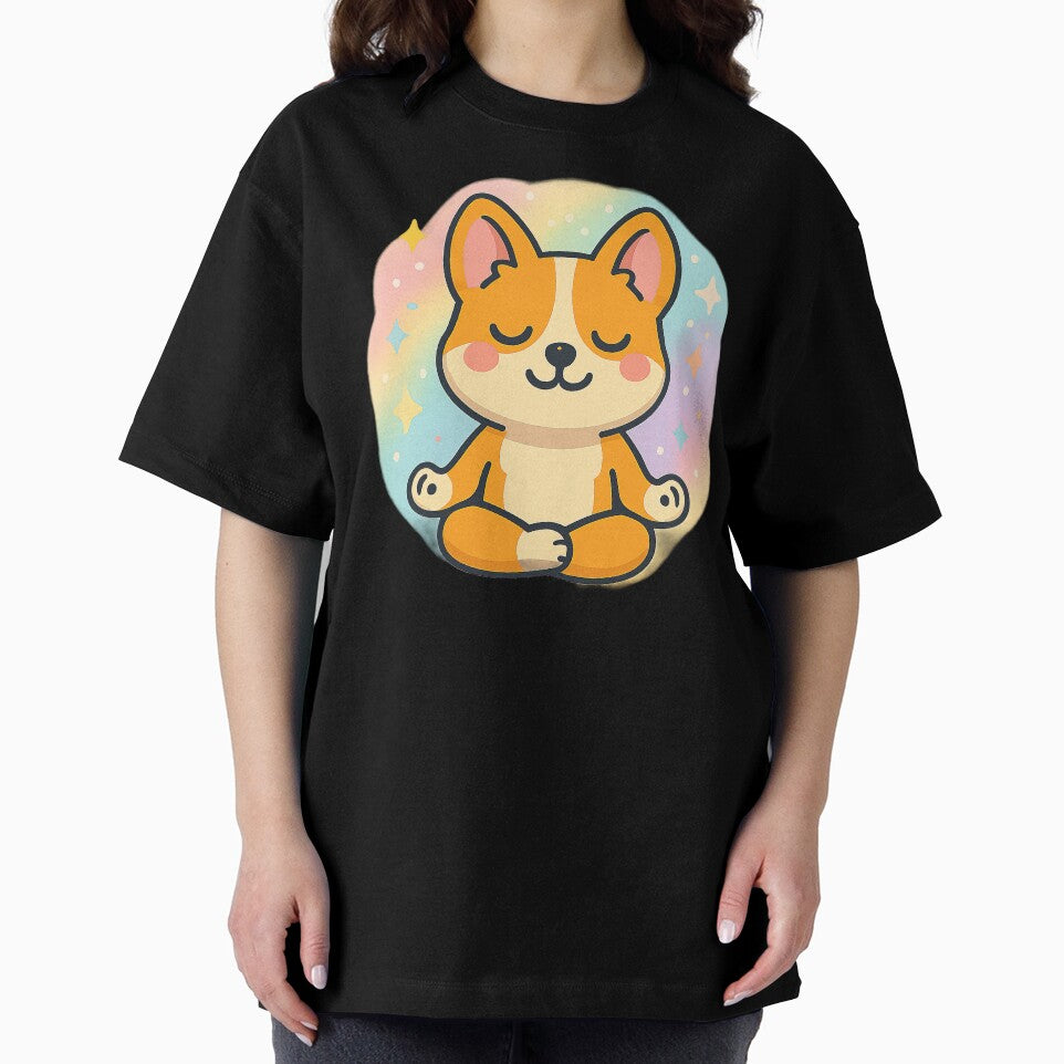 Cute Kawaii Corgi Doing Yoga, Kawaii Corgi by graphic-genie