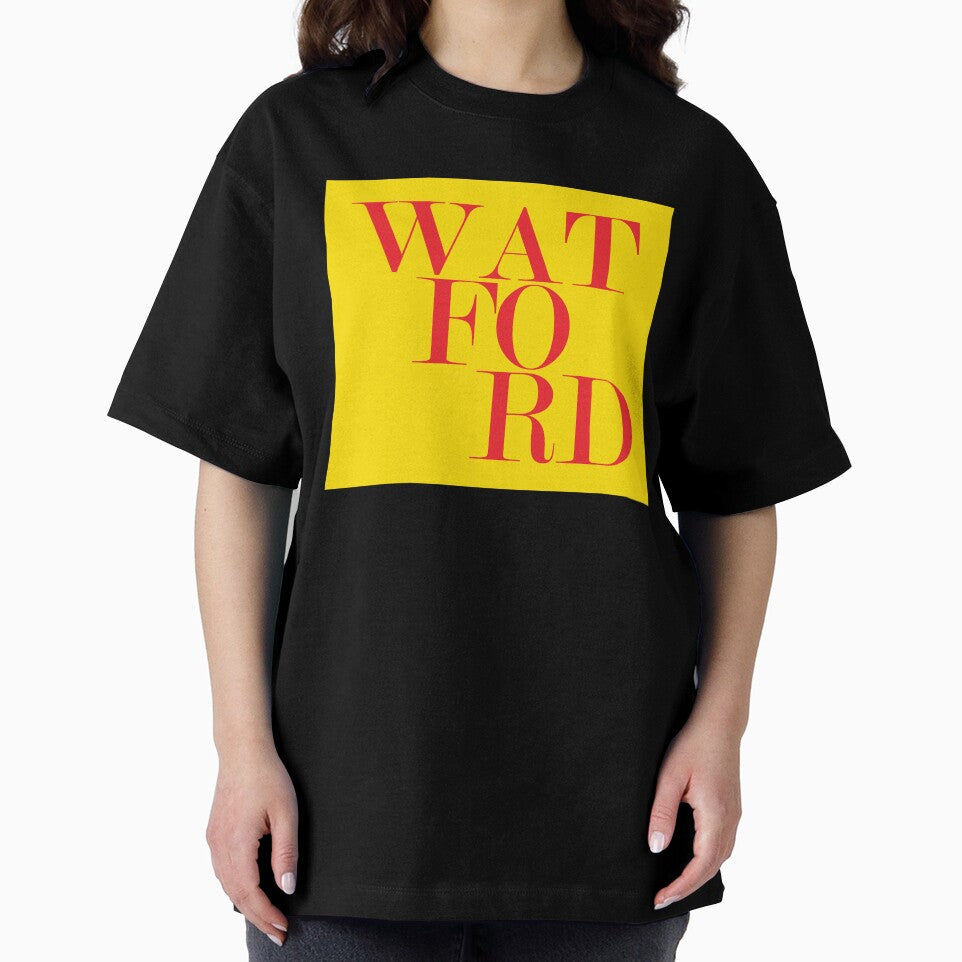 Watford UK Town Typography Minimalist Patriotic Travel Souvenir by kakarikihill