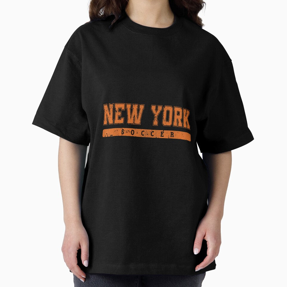 New York Soccer Orange Vintage Text by MollyLYork