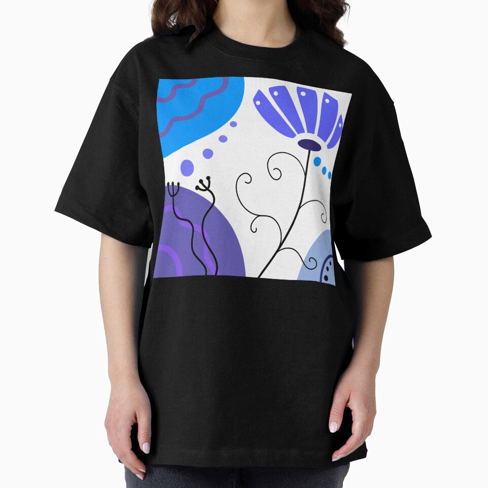 Vibrant Blue Whimsical Boho Design by Sartoris Art