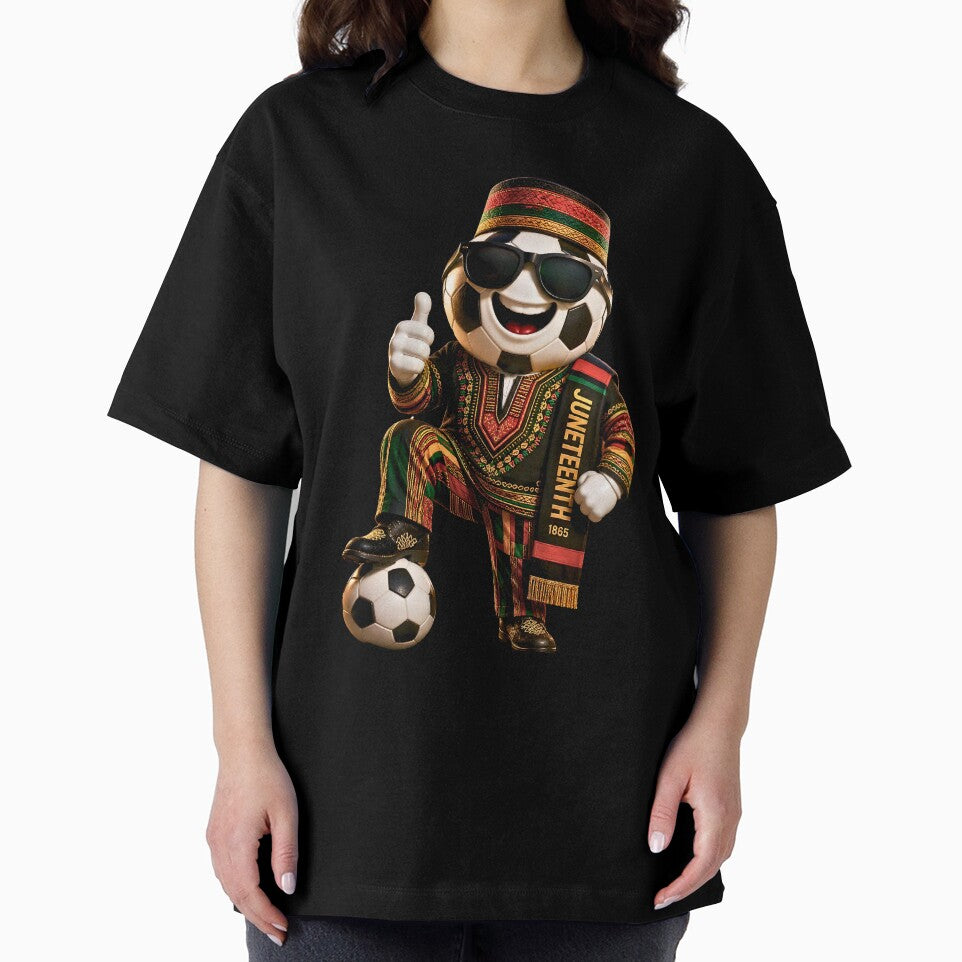 Juneteenth Soccer Mascot Cultural Football Cartoon Graphic by ArtSpark Studio