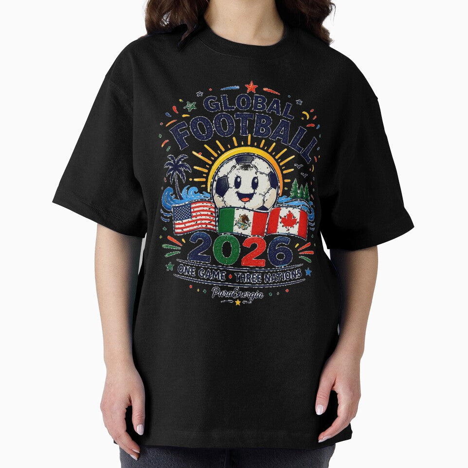 Global Football 2026 One Game Three Nations T-Shirt by Puraenergia Stickers