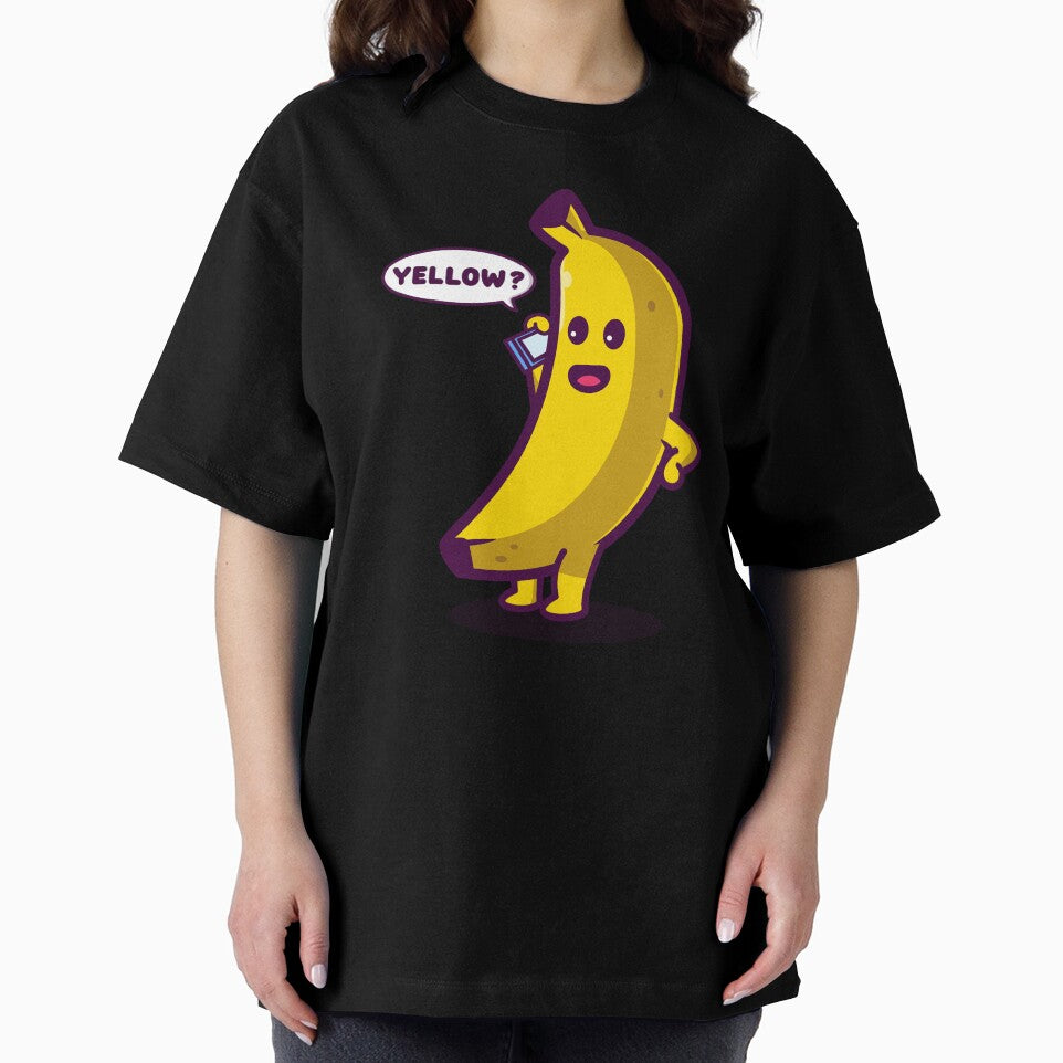Funny yellow banana answering phone with "Yellow?" pun punny by messy-nessie