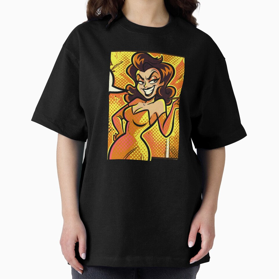 Natasha Fatale Retro Cartoon Villain Design | Vintage Spy Femme Fatale Art T-Shirt by gary44