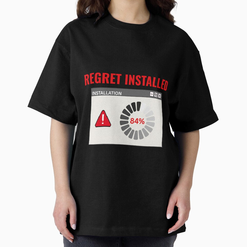 Task Received Regret Installed Funny Office Humor T-Shirt Sticker by DirectiveOffice