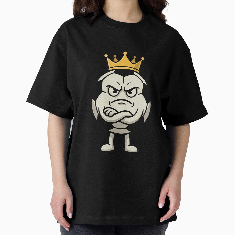 Grumpy King Soccer Ball Cartoon Character by BoyleDesignShop