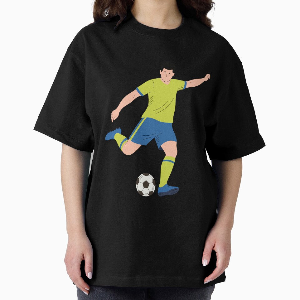 Dynamic Soccer Player Kicking Ball Illustration by AllaMashycheva