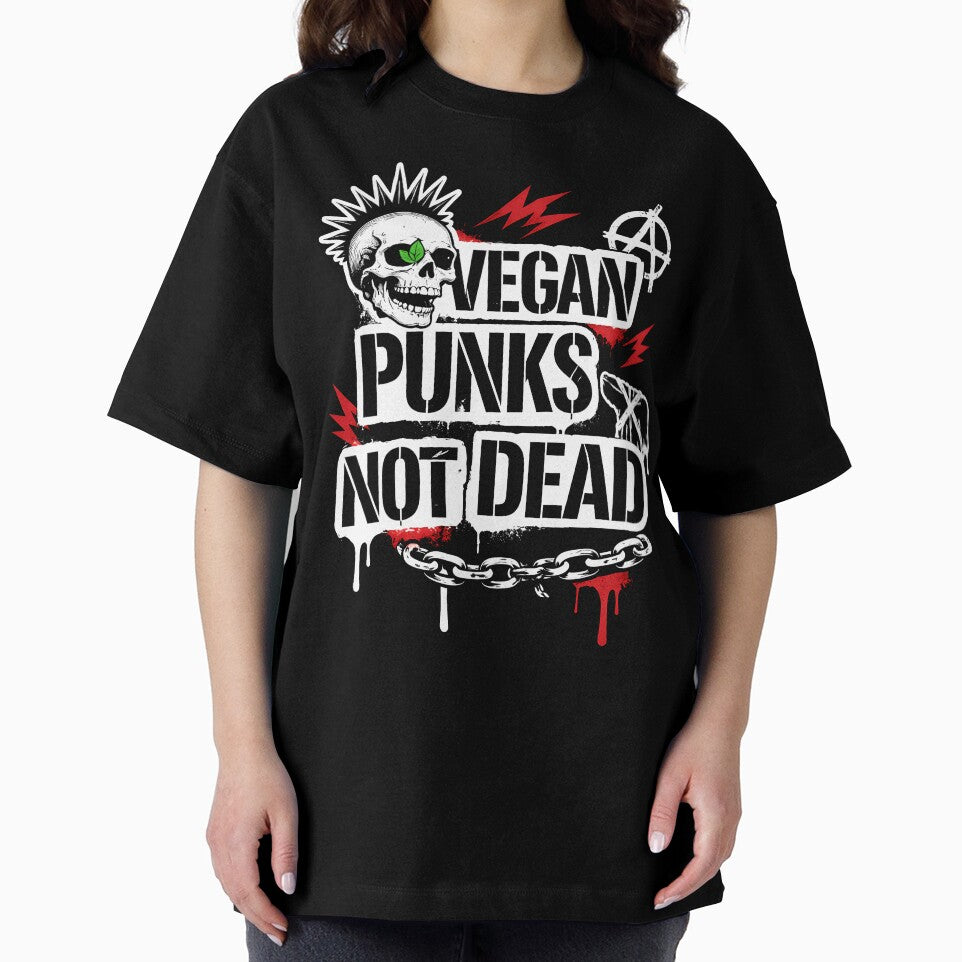 Vegan Punks Not Dead Punk Stencil by Cat-butt-shirts