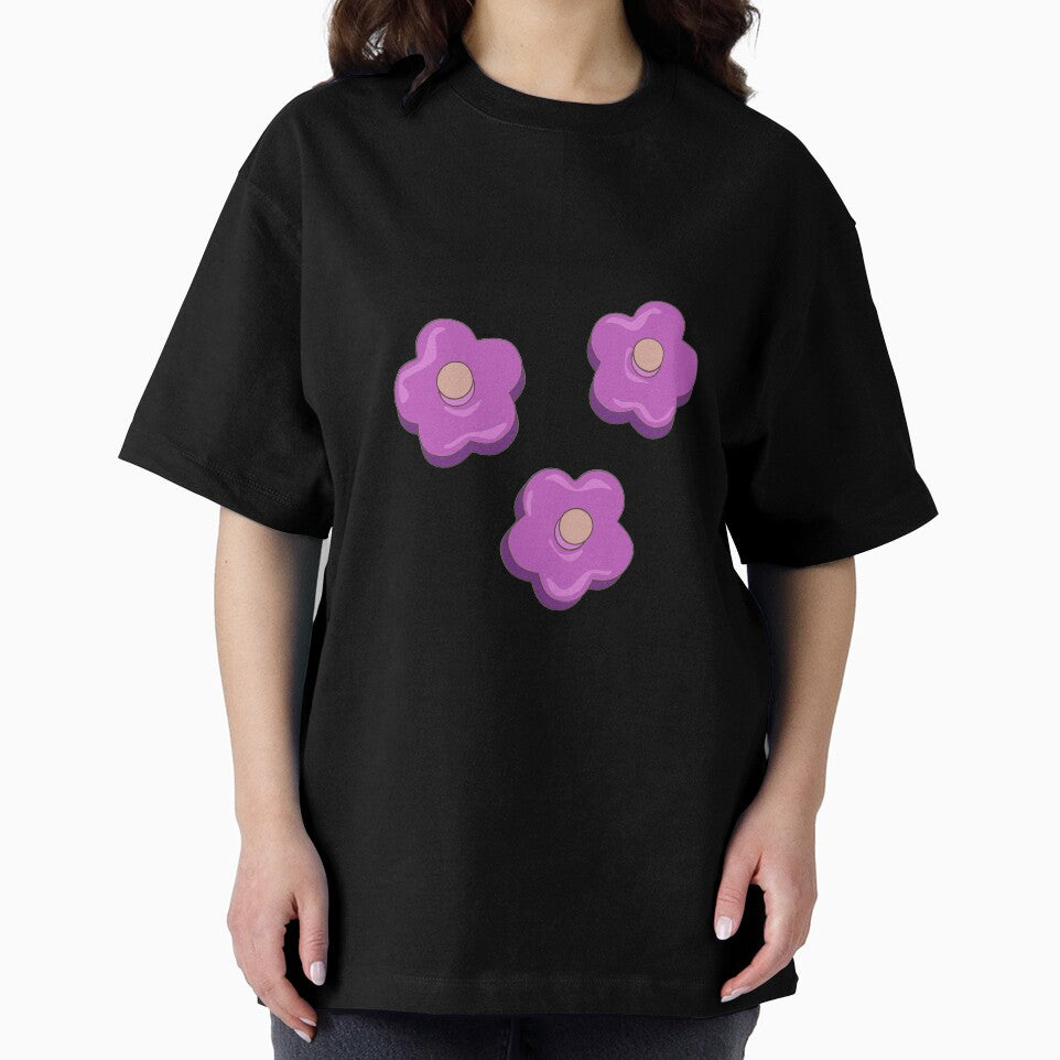 Y2k Purple Flowers by lollydesigned