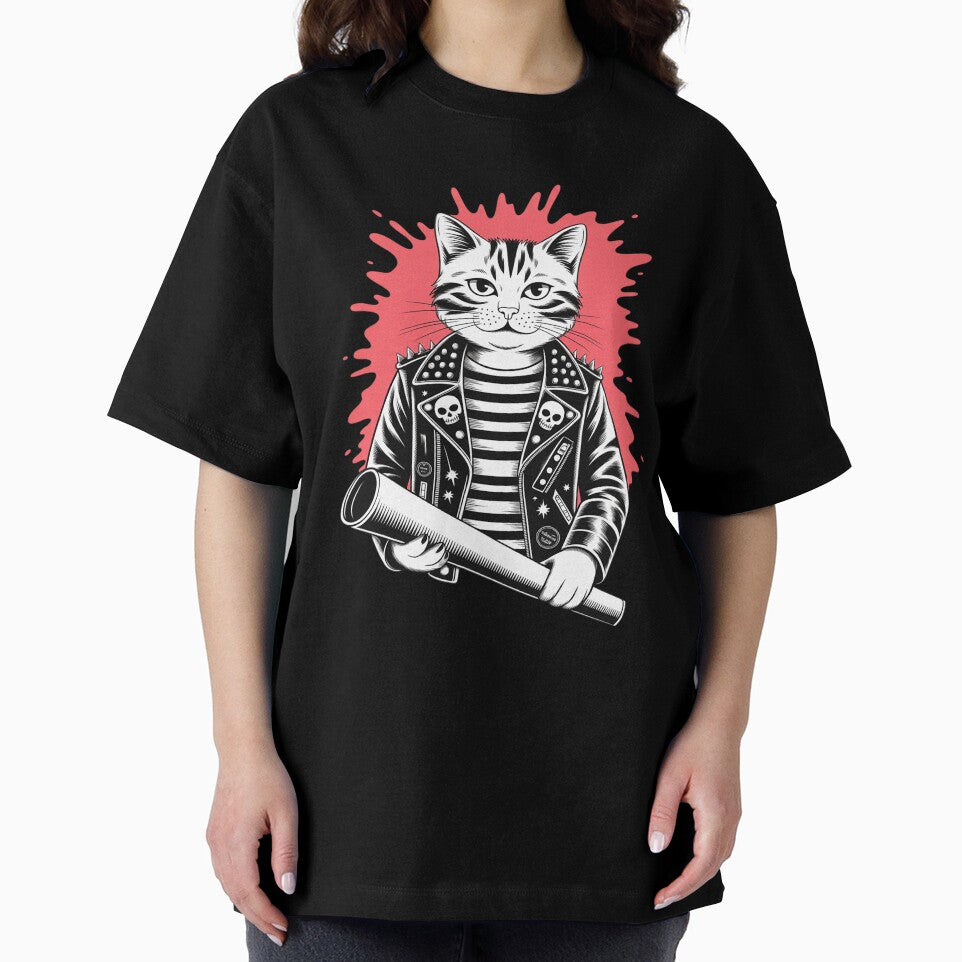 Cute Punk CAT for Cats Lovers - Music & Cat's RETRO 70s 80s by itsnothatweird