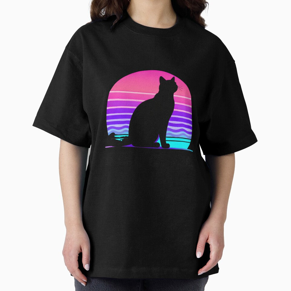Retro 90s Cat - Vaporwave Aesthetics & Vintage Streetwear by SubliStudio365