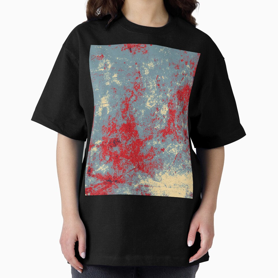 Grunge Chaos – Red, Grey & Cream Texture Art by SouthPrint