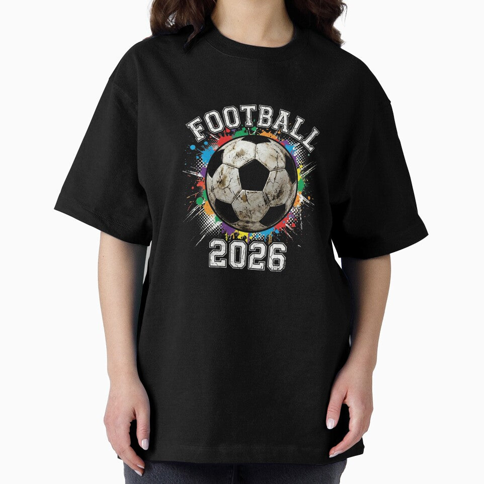 Vintage Football 2026 Colorful Paint Splatter Art by Imaginationbeyond