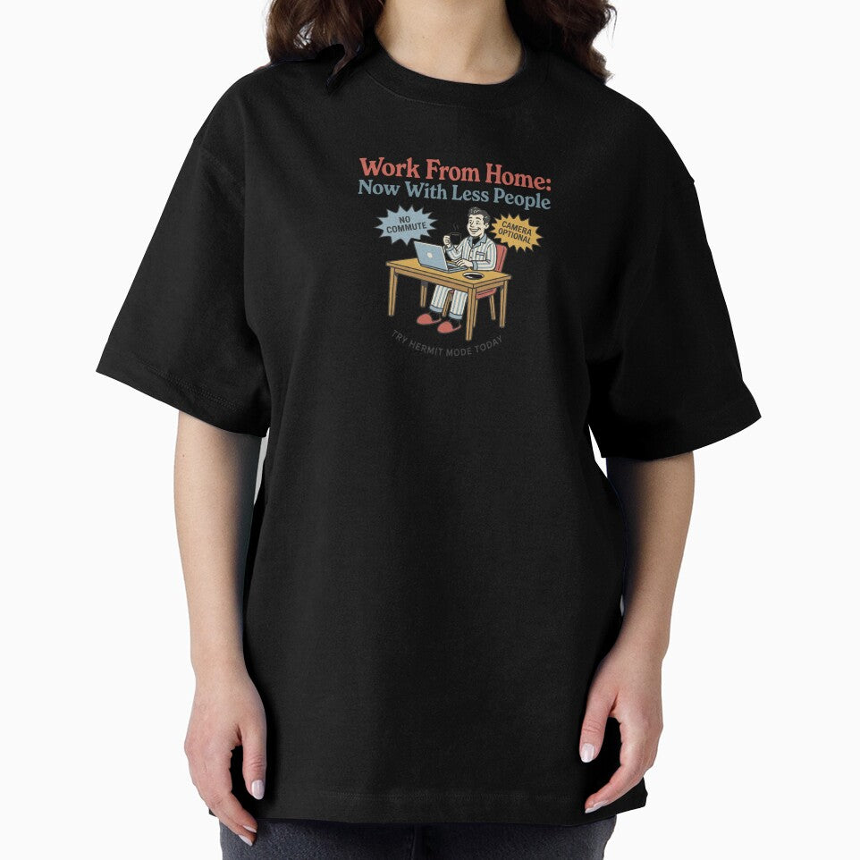 Work From Home Now With Less People Vintage Retro Ad Humor by Fenay Designs