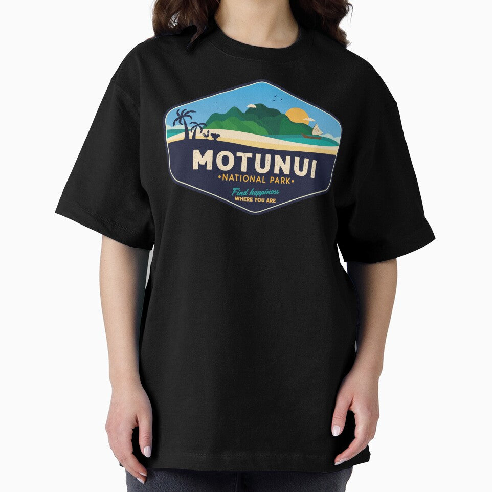 Motunui National Park – Tropical Island Travel Art | Polynesian Ocean Paradise by magrodanny