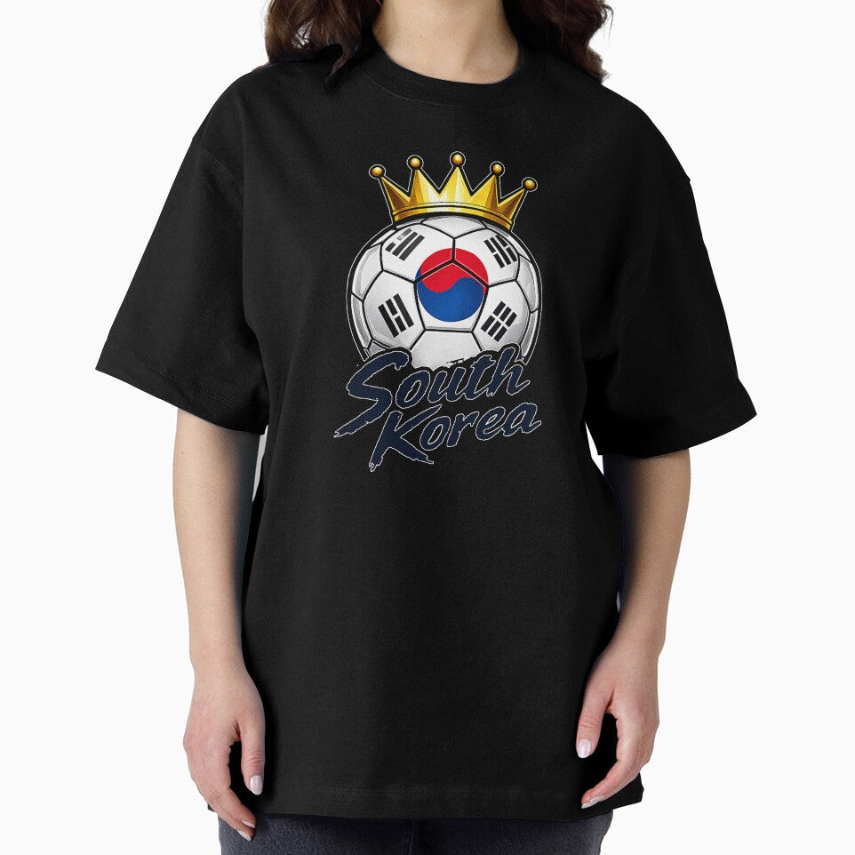 Vintage South Korea flag Crowned Soccer Ball by QuiteOrbit