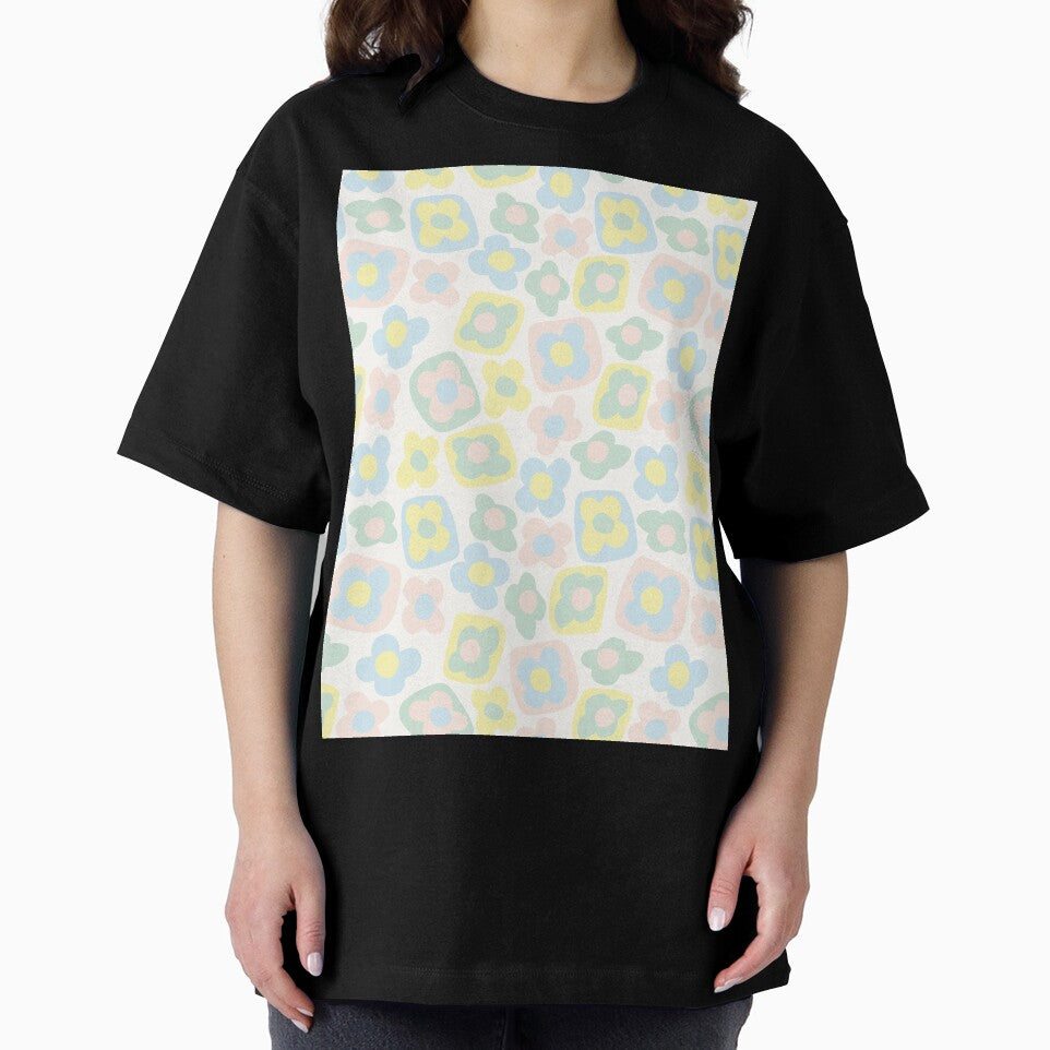 BOHO BOXY MODERN FLOWER PATTERN PASTELS by blomastudios
