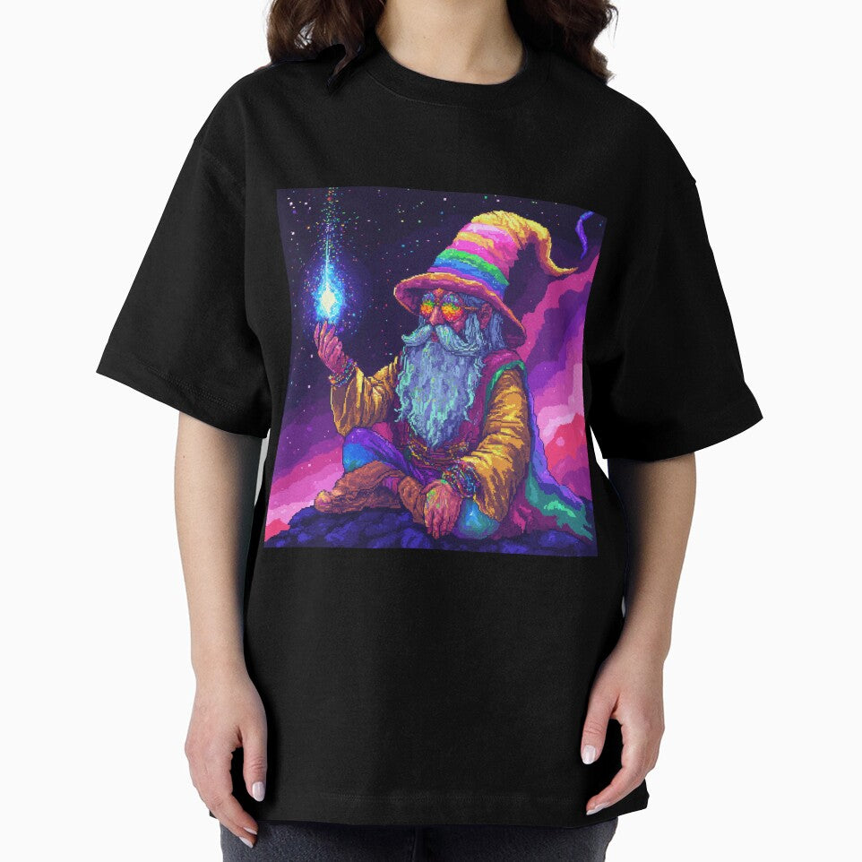 Space Wizard Rainbow Pixel Art by Kaos-Bit