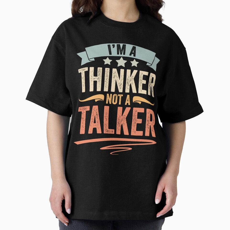 Retro Introverted Personality I Am A Thinker Not A Talker by Nessshirts