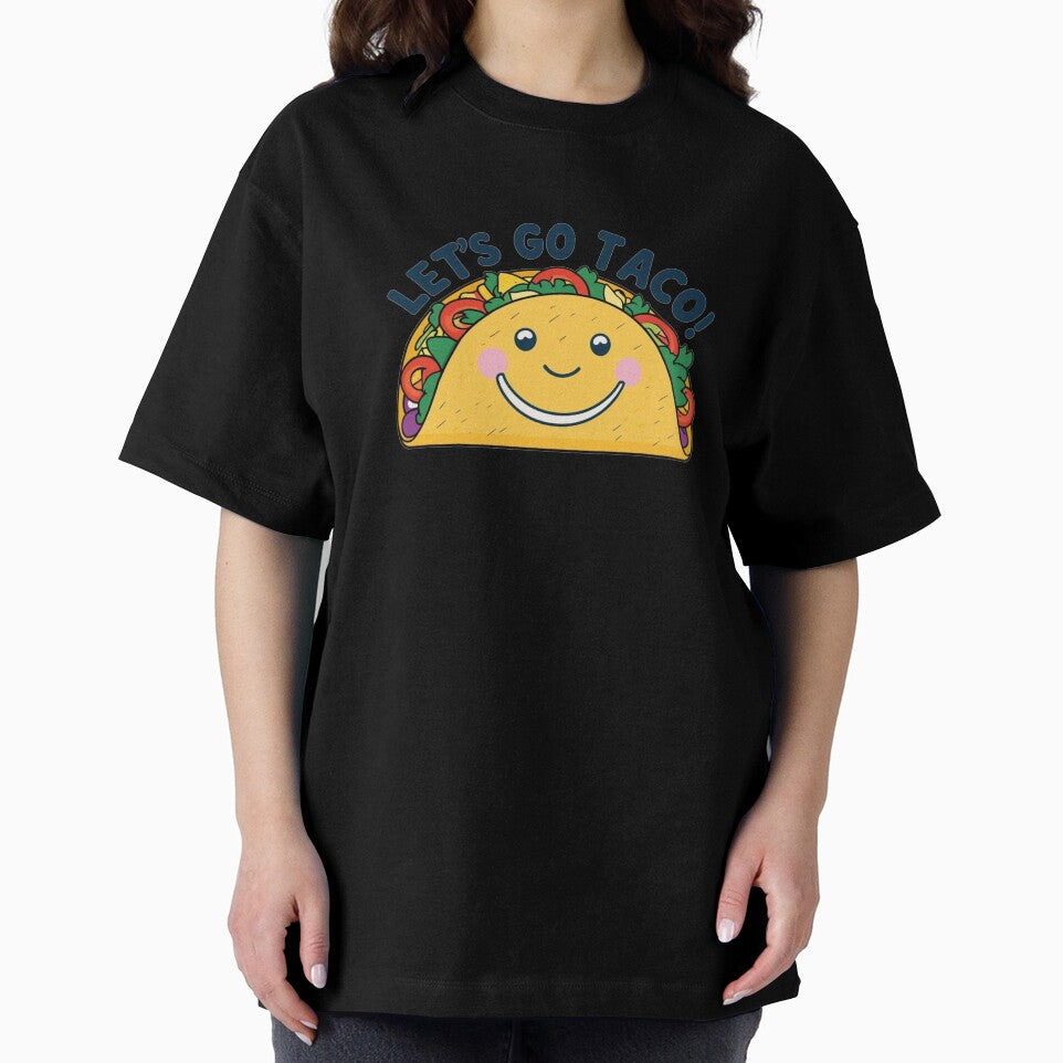 Let’s Go Taco! Happy Cartoon Taco with Blushing Cheeks – Cute Food Design by Dokak Shop