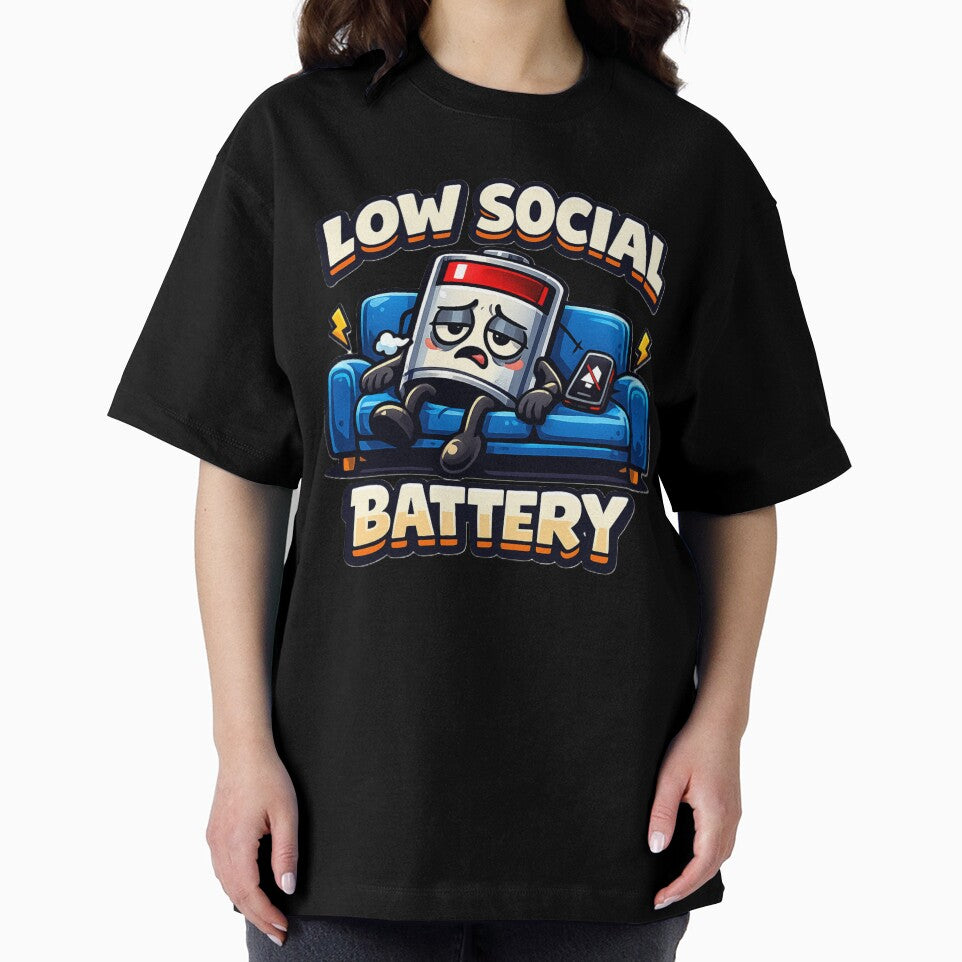 Low Social Battery Funny Introvert Shirt by EventDrop