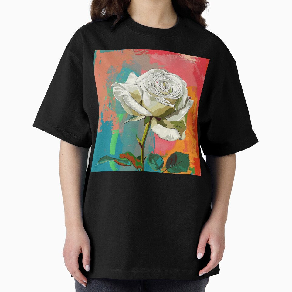 White Rose Pop Art 1 by AstroRisq