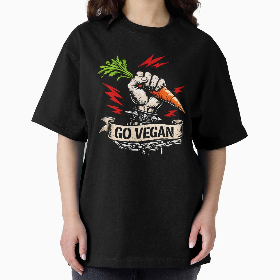 Vegan Fist Carrot Go Vegan Punk by Cat-butt-shirts