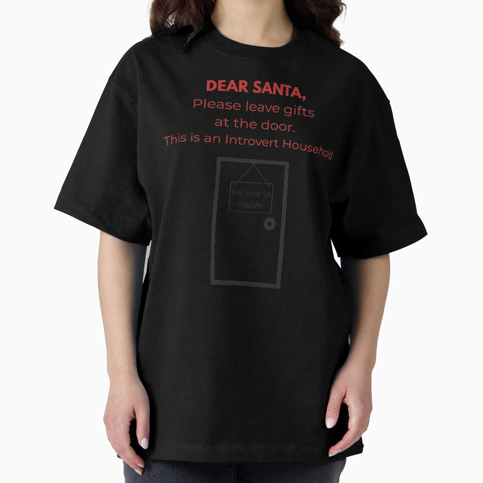 Dear Santa Please Leave Gifts at the Door Introvert Christmas Shirt by AdamIntrovert