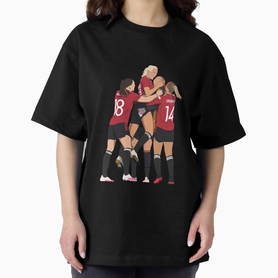 Emily Ramsey Jackie Groenen Millie Turner Kirsty Hanson Celebration MUWFC by Hevding