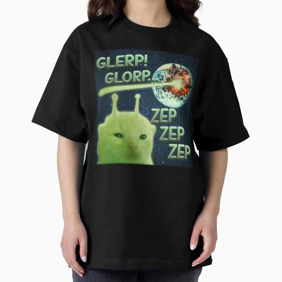 Glorp Funny Alien Cat Brainrot Meme by MemishDesign