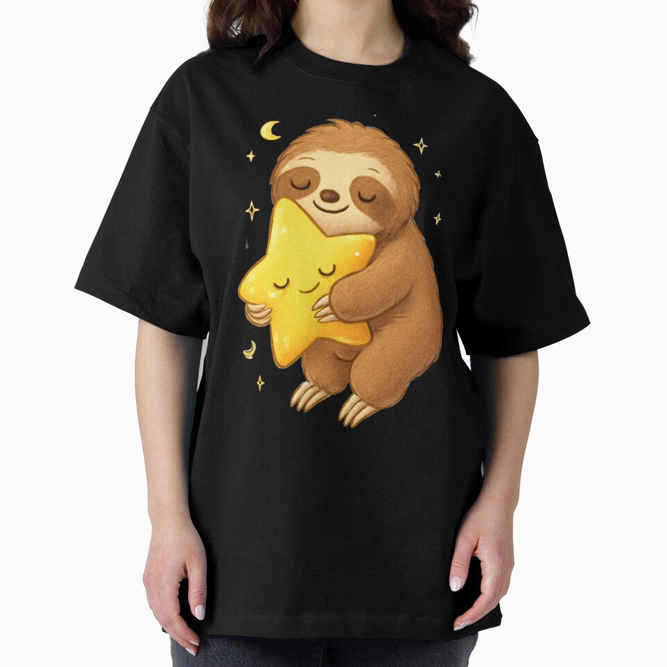 Cute Sloth Hugging Star by Velvet-motive