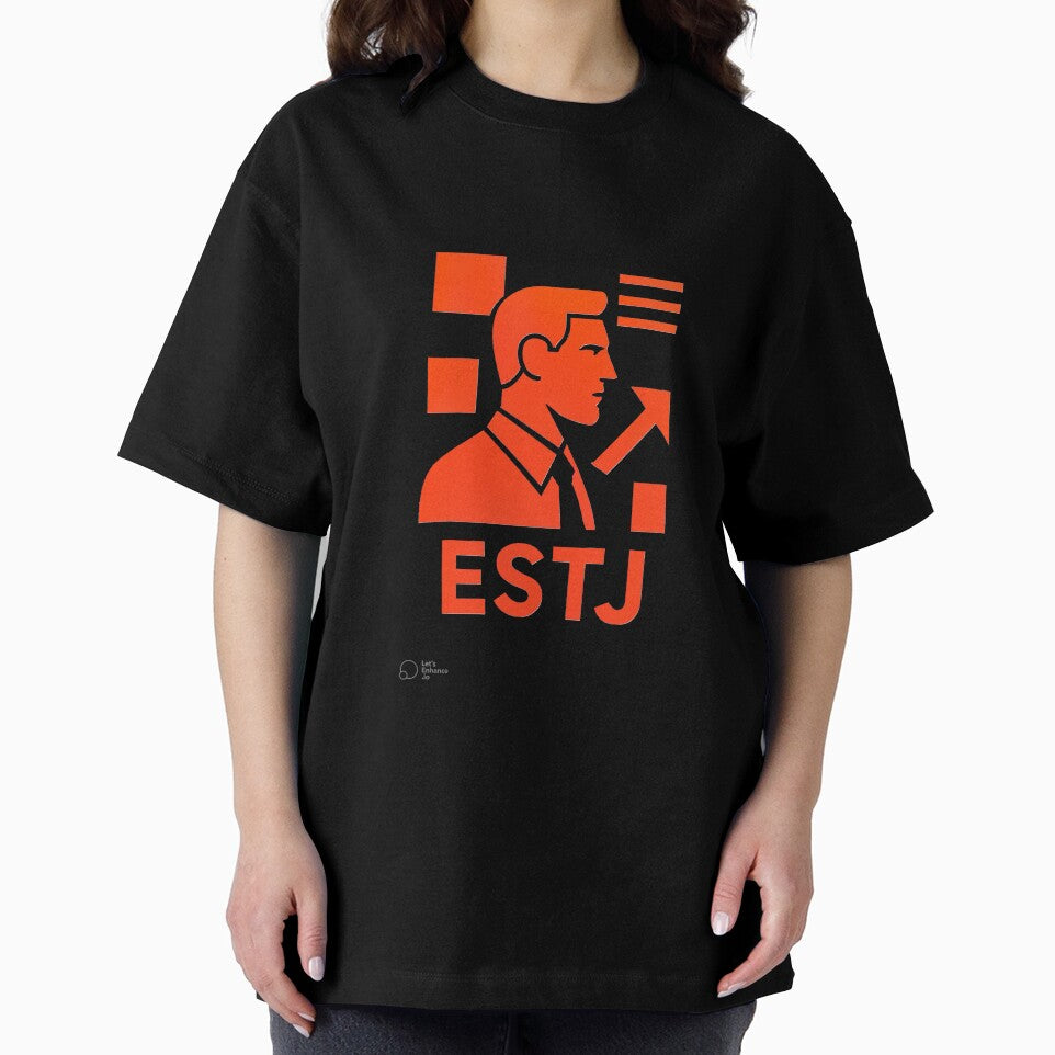 ESTJ Personality Abstract Art – MBTI Design (Center Print) by W-Rm