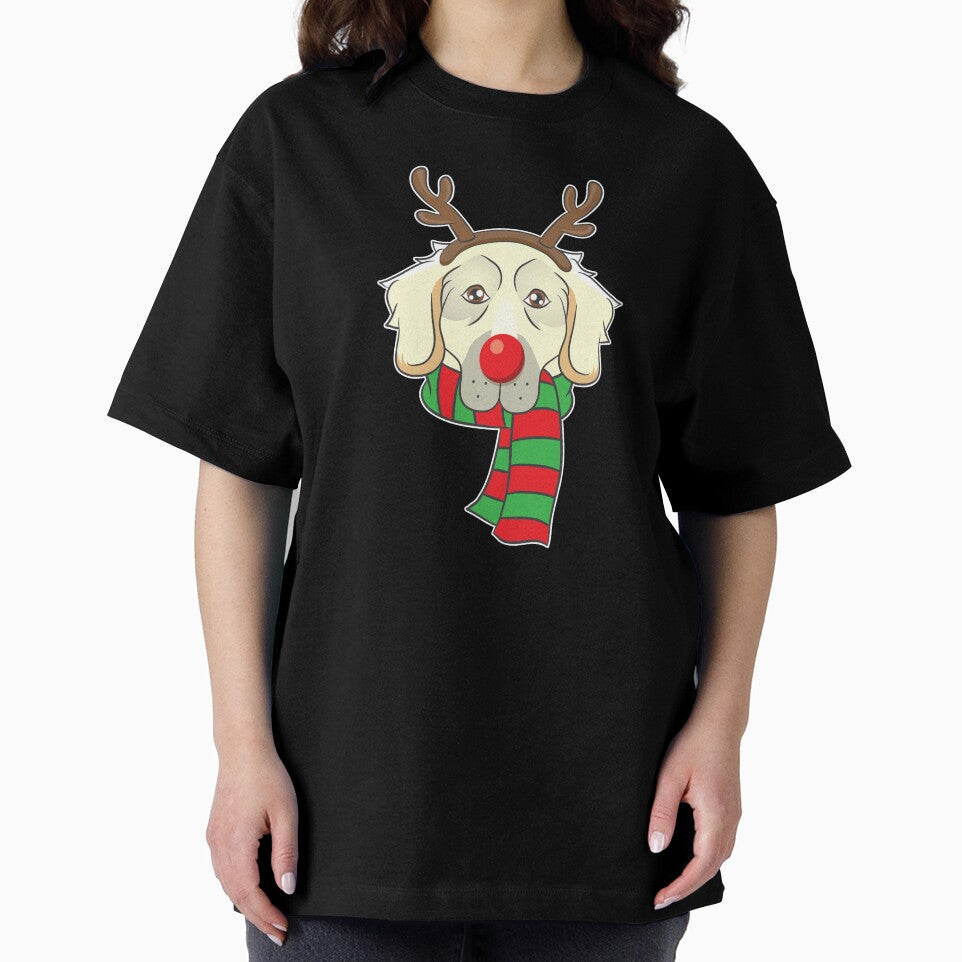 Funny Christmas Dog Xmas Reindeer Golden Retriever Holiday Gift by haselshirt