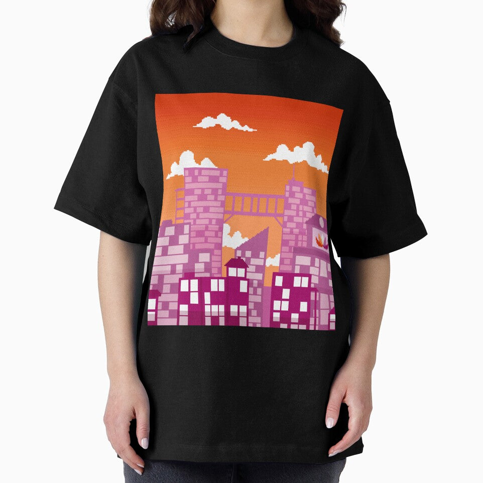 Pixel Lesbian Pride City by MetallicWings15