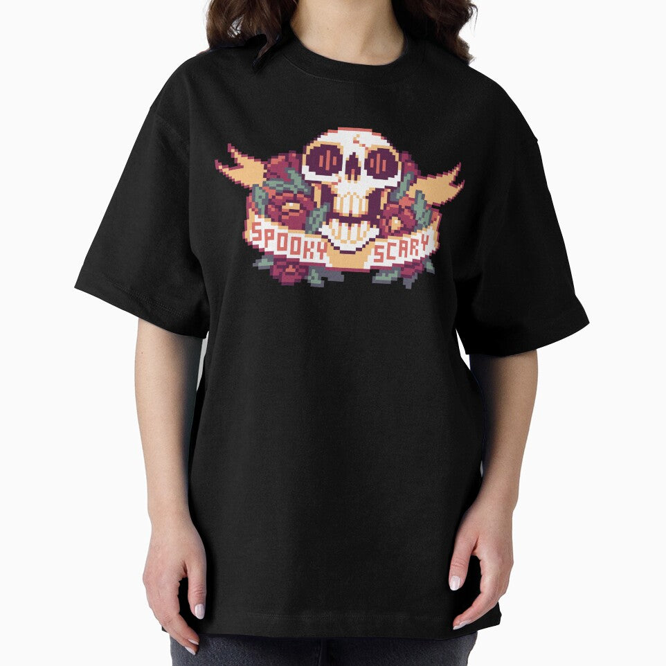 Spooky Scary Pixel Skull by etall