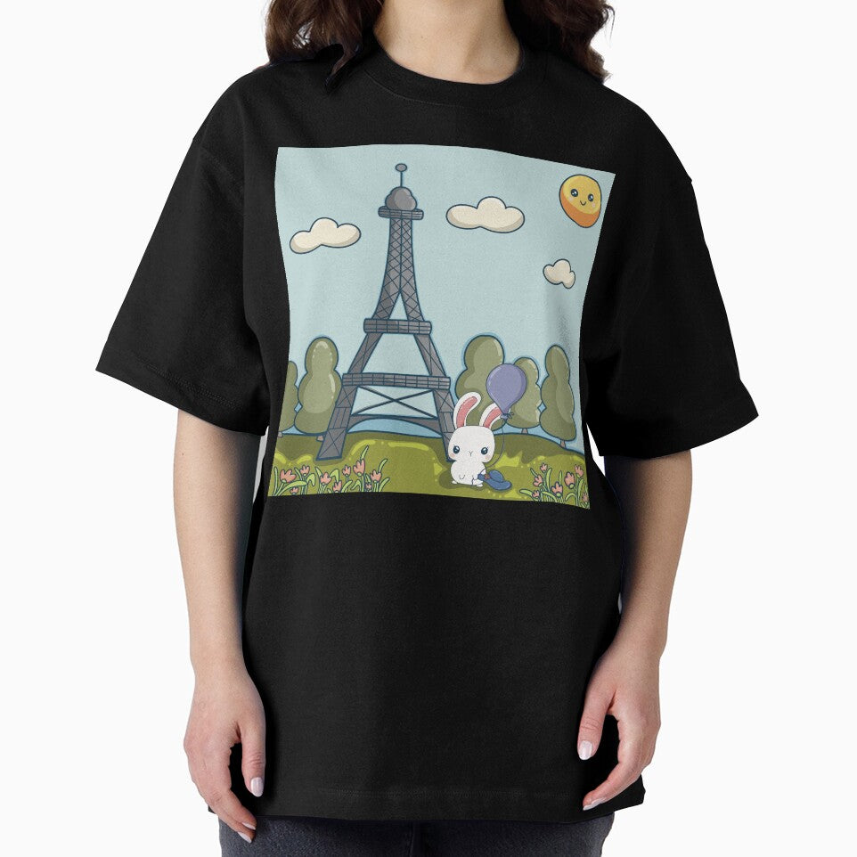Kawaii Travel Bunny In Paris by LunaMarie80